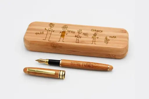 [EC001] Coffret « Bamboo » avec stylo-plume